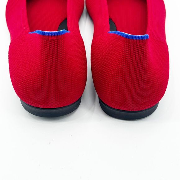 ROTHY'S Women's Comfortable Pointed-Toe Knit Upper Flats in Red Size 7.5 NWOB - Picture 12 of 14